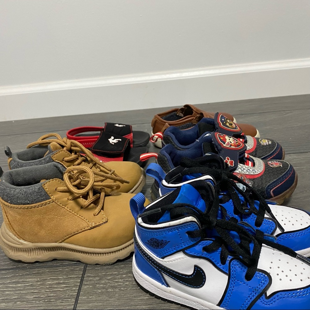 Nike Air Jordan 1 Mid Signal Blue White 
+ Carter’s … Toddler Boy size 7 + 8